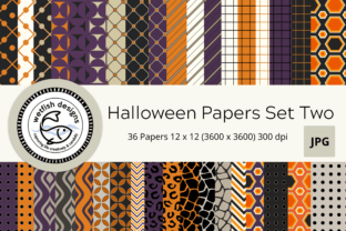 Halloween Papers Set Two Graphic by Wetfish Designs · Creative Fabrica