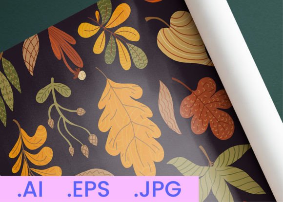 Leaves Digital Paper Seamless Pattern #3 Graphic Patterns By Asad Jamil