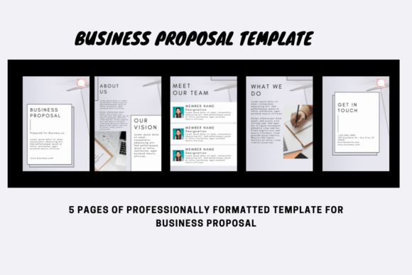 Preview of Minimal Business Proposal Canva Template business report presentation template