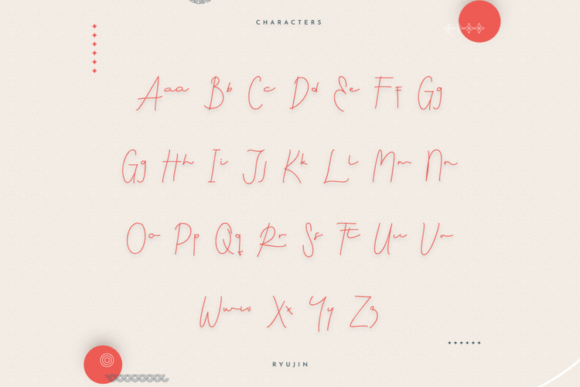 Ryujin Font PNG with transparent background - Preview 4