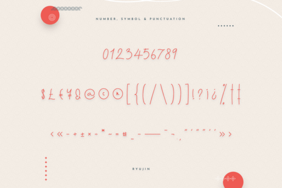 Ryujin Font PNG with transparent background - Preview 5