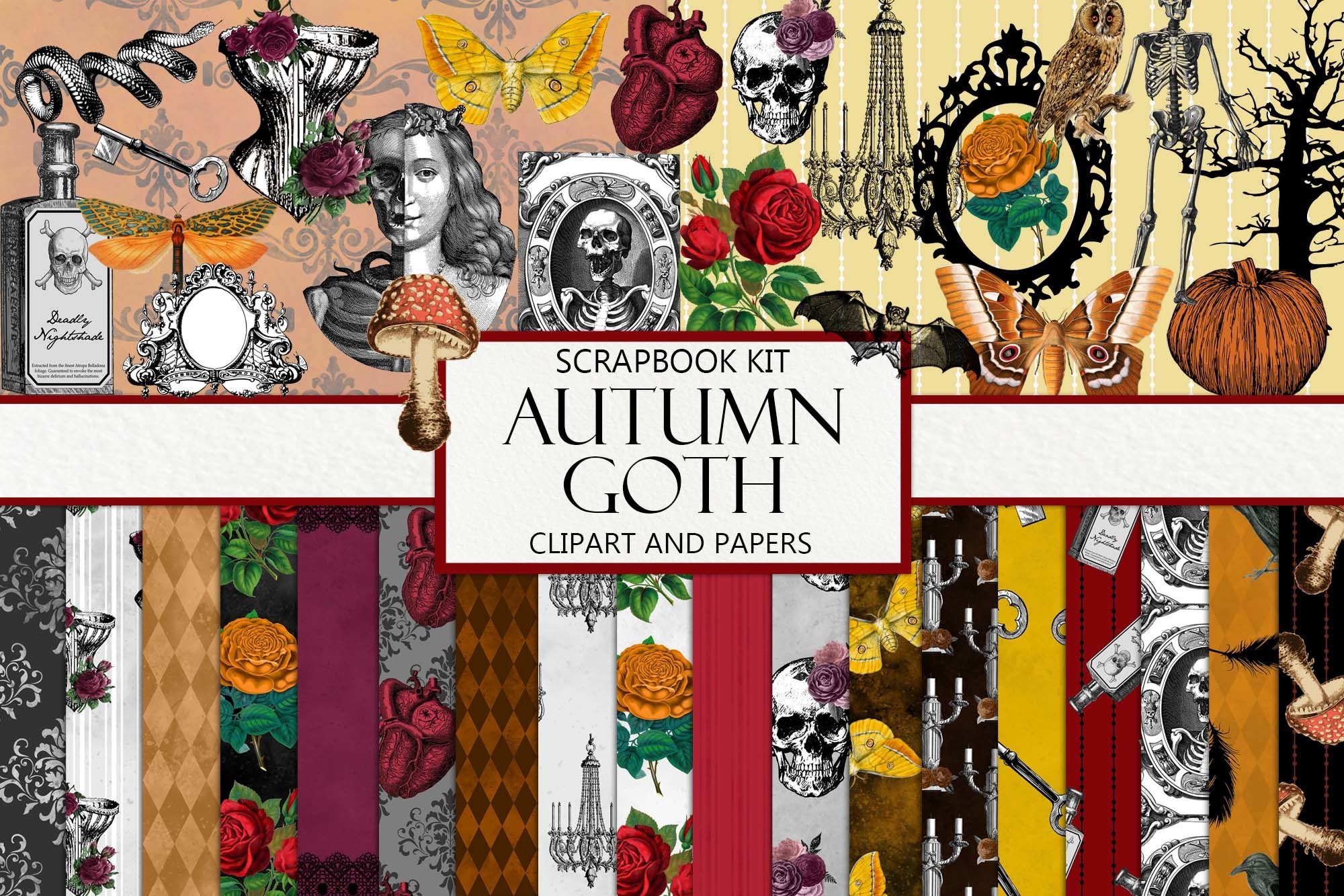 Autumn Goth Scrapbook Kit