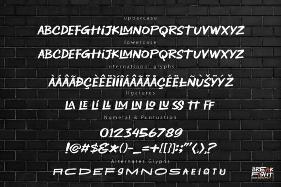 Break Fight Font - Preview 1