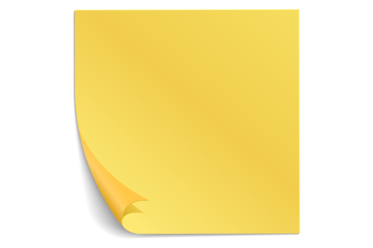 Color Memo. Blank Reminder Note. Yellow Graphic by microvectorone ...