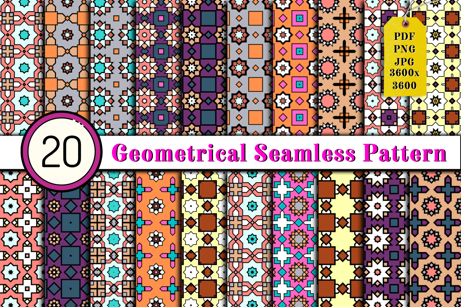 Geometrical Seamless Patterns Bundle Graphic by Hassas Arts · Creative ...