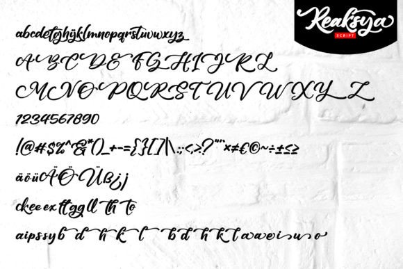 Reaksya Font PNG with transparent background - Preview 4