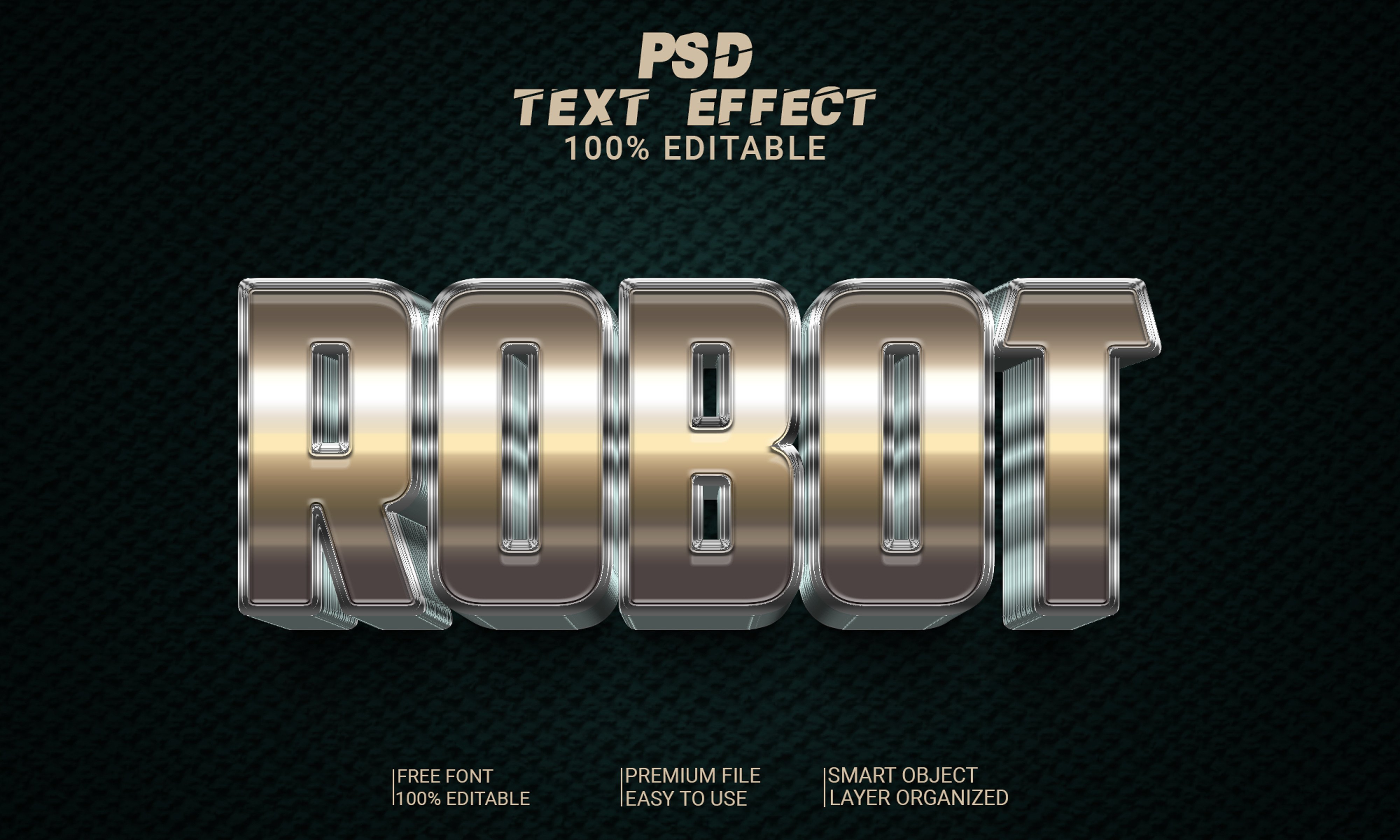 Robot 3D Text Effect PSD File Graphic by Imamul0 · Creative Fabrica