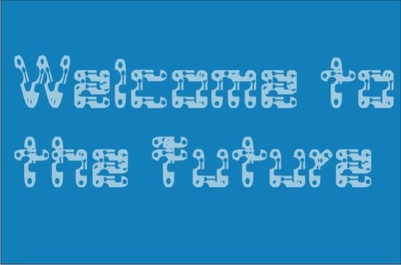 Robot Two Font PNG with transparent background - Preview 1