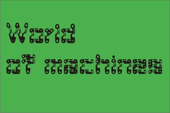 Robot Two Font PNG with transparent background - Preview 2