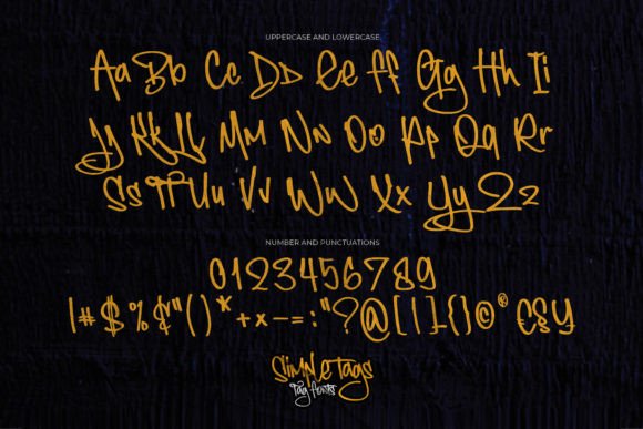 Simple Tags Font font preview - 5