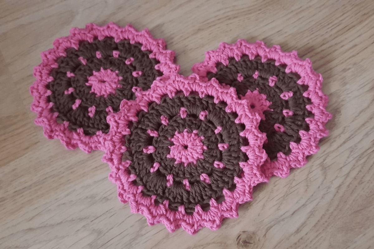 Splash of Color Crochet Coasters
