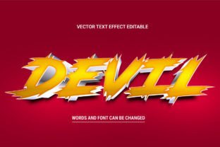 Devil 3d Editable Text Effect Vector Graphic by TrueVector · Creative ...