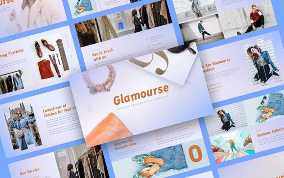 Preview of Glamourse - Fashion PowerPoint Template fashion presentation template