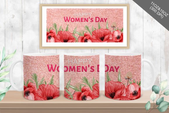 Mom Floral Mug Sublimation Wrap Graphics