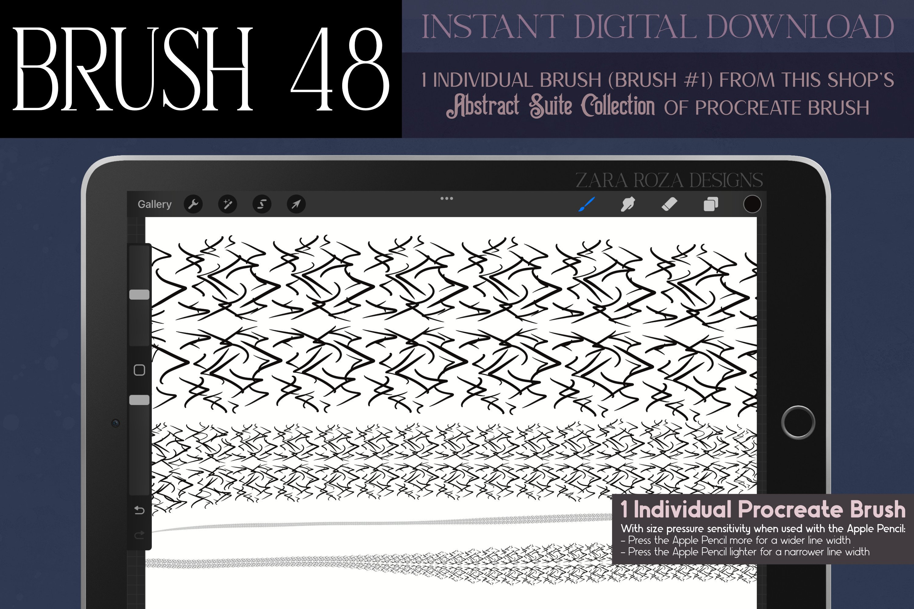 Procreate Brush #48 – Abstract Suite