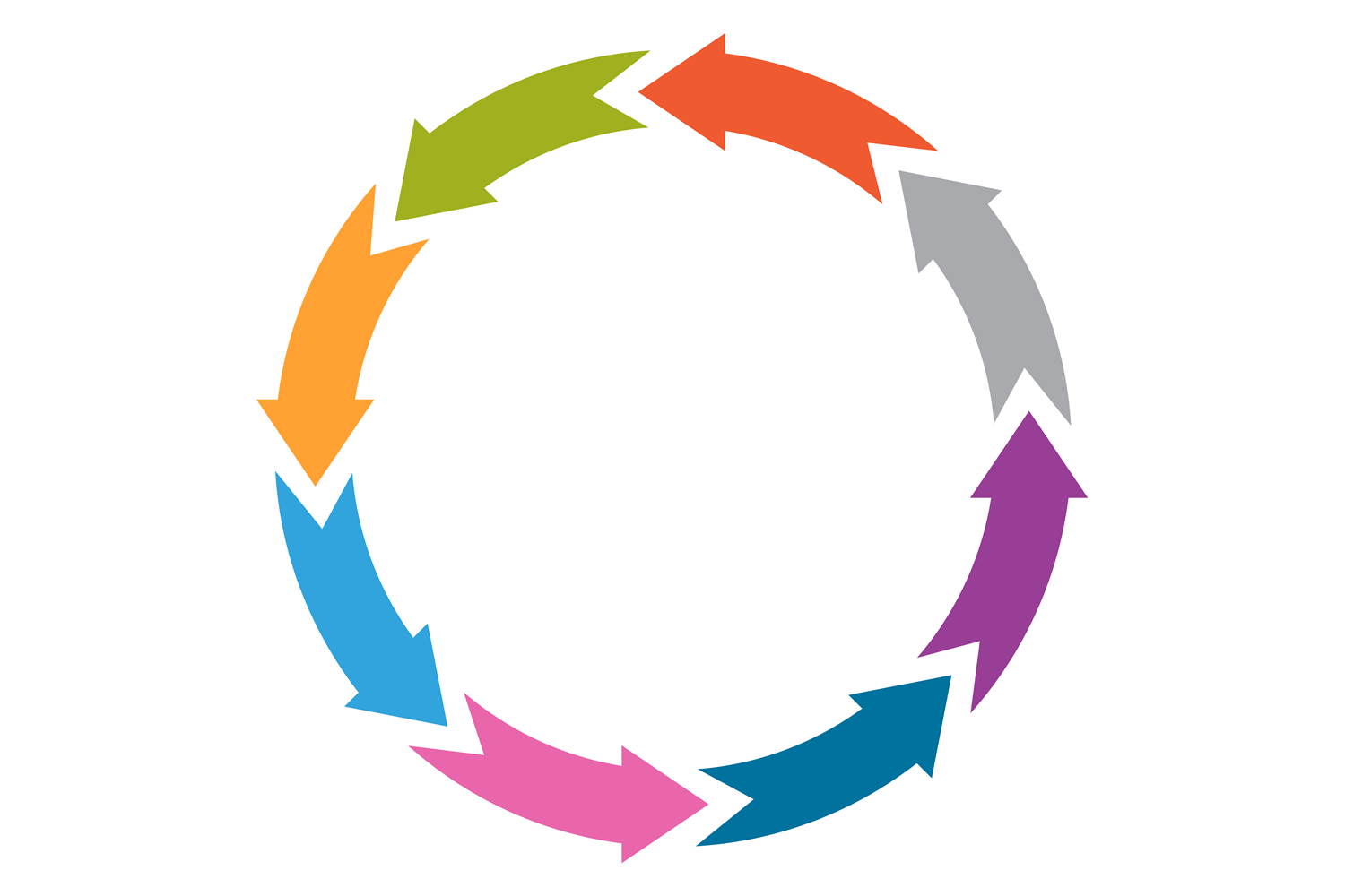 Round Arrows Circle. Cycle Process Data Graphic by microvectorone ...
