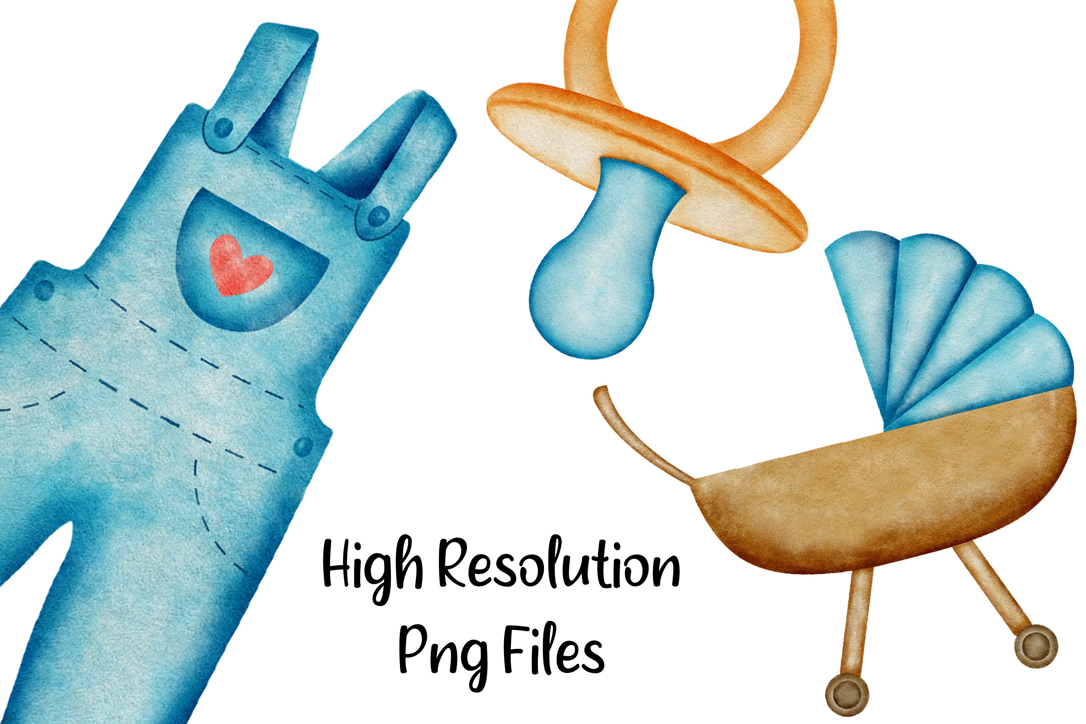 Watercolor Baby Boy Clipart Toys Vol-1 - photo 3