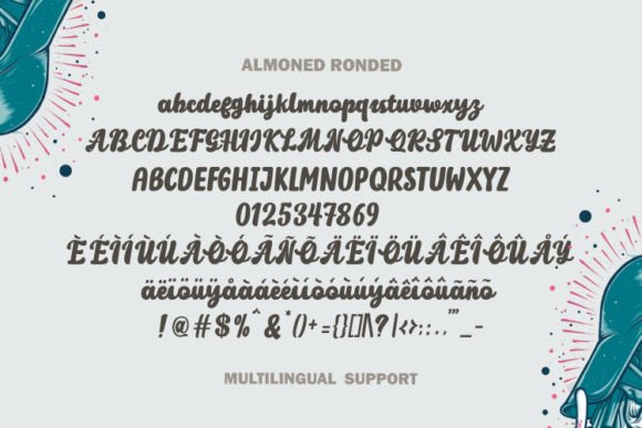 Almonet Ronded Font PNG with transparent background - Preview 5