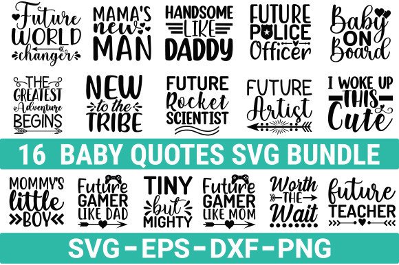 Baby Quotes SVG Bundle Graphic by Design_Store01 · Creative Fabrica
