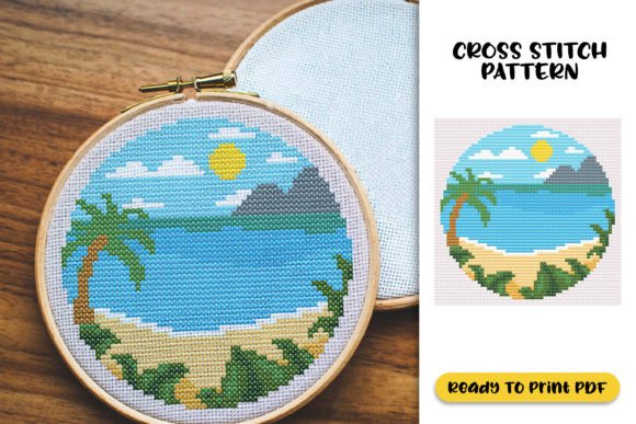 Beach Cross Stitch Pattern