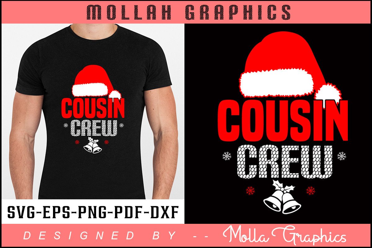 Cousin Crew Typography Design Graphic by Molla_Graphics · Creative Fabrica