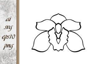 Doodle Orchid Flower Coloring Page Book Graphic by IrynaShancheva ...