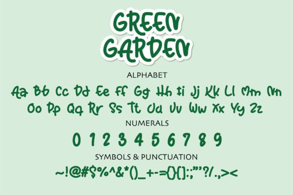 Green Garden Font - Preview 1