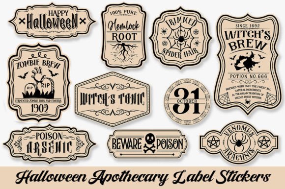 Halloween Apothecary Label Stickers