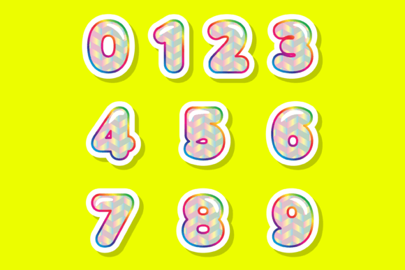 Hologram Font PNG with transparent background - Preview 2