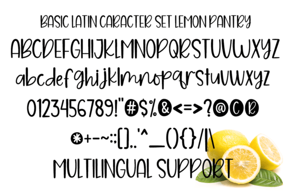 Lemon Pantry Font PNG with transparent background - Preview 3