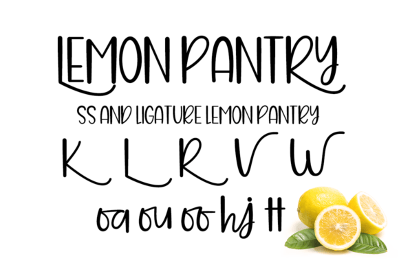 Lemon Pantry Font PNG with transparent background - Preview 4