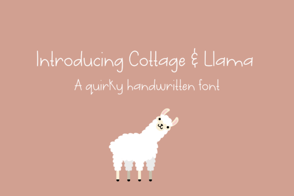 Llama Cottage Font PNG with transparent background - Preview 1