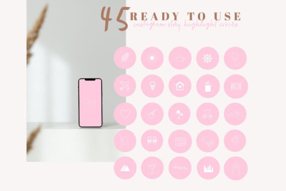Pink Pastel Instagram Highlight Icons