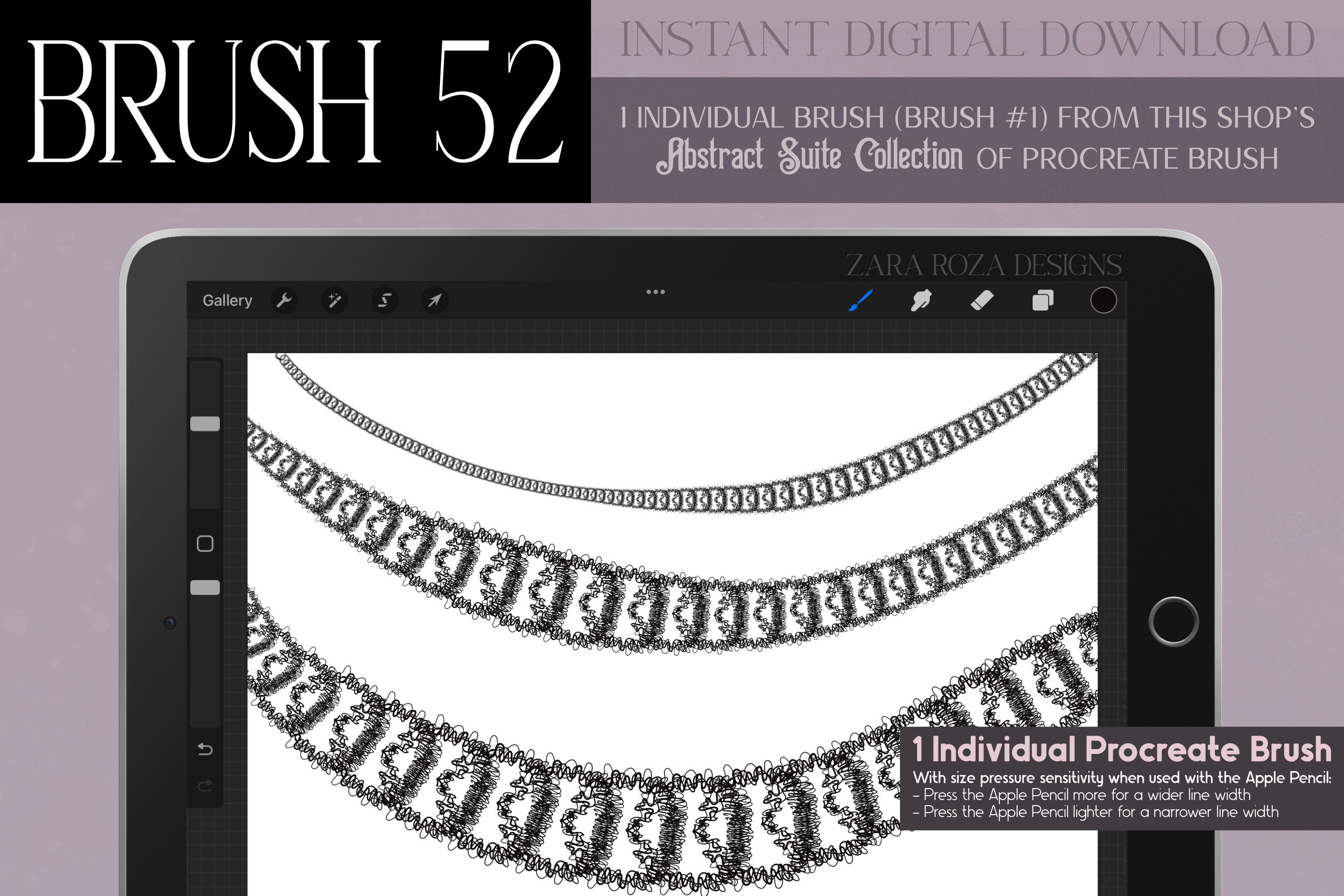 Procreate Brush #52 – Abstract Suite