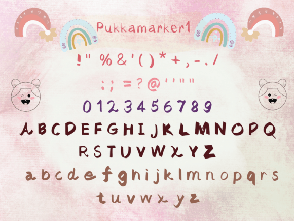 Pukkamarker1 Font PNG with transparent background - Preview 4