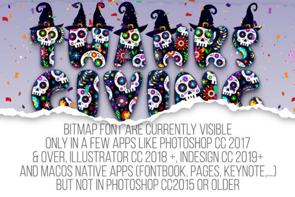 Skull Party Font PNG with transparent background - Preview 6