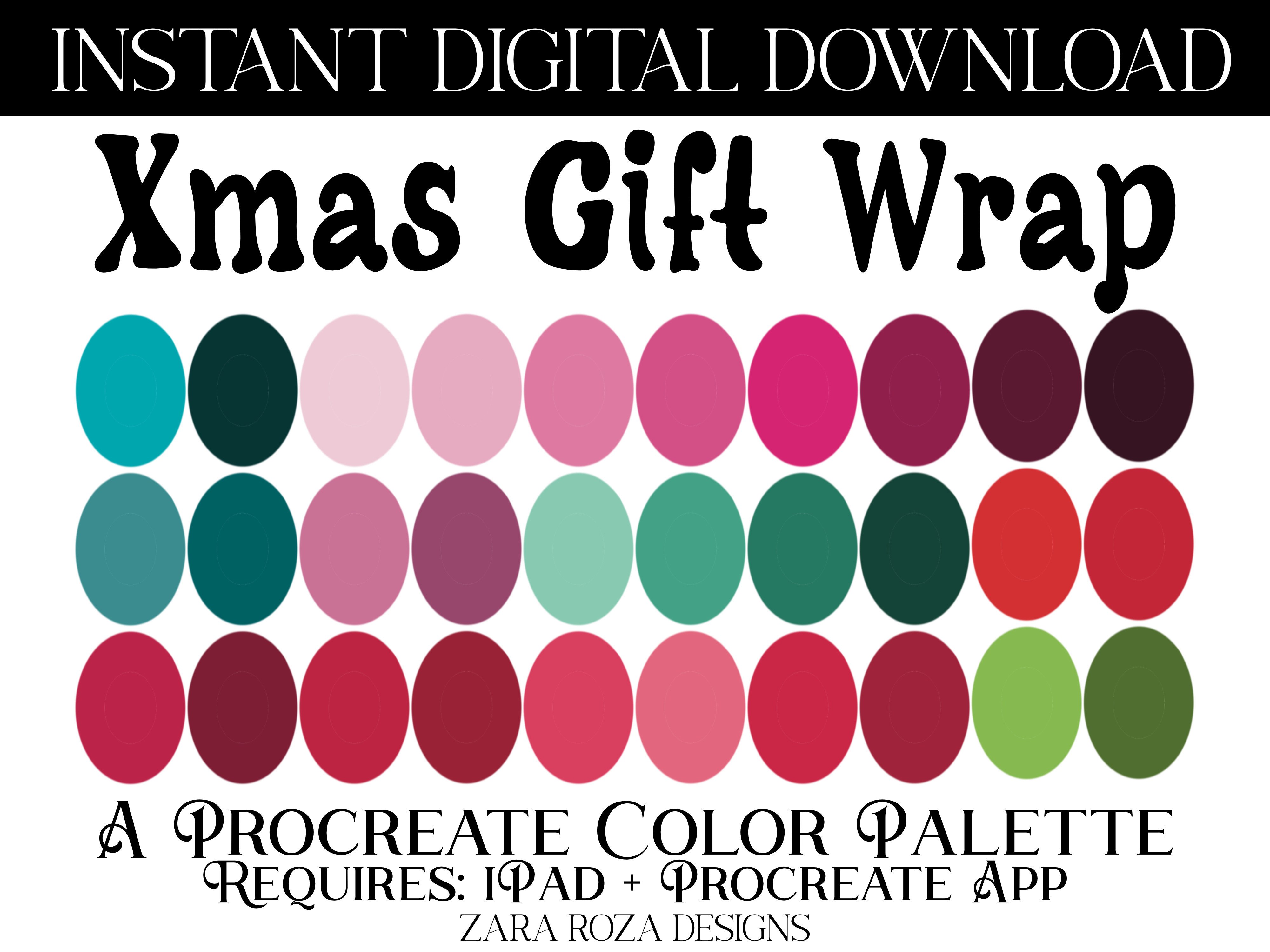 Xmas Gift Wrap Procreate Color Palette