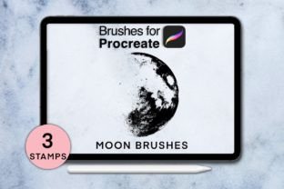 3 Moon Procreate Stamps Graphic by Arts For Peace · Creative Fabrica