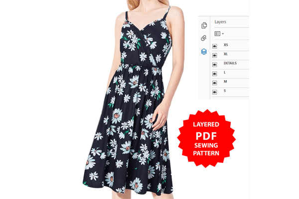 Bodycon Cami Dress Pdf Sewing Pattern