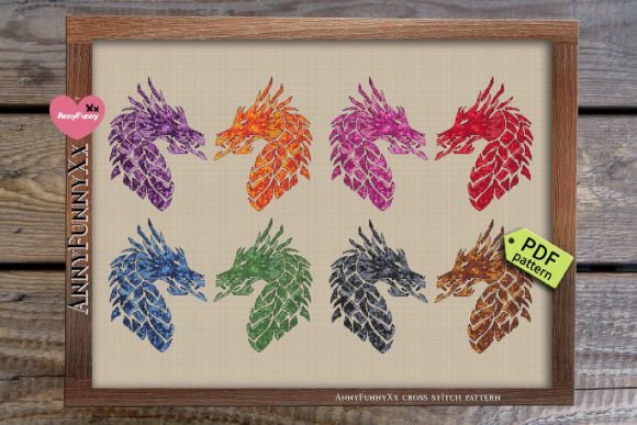 Fantasy Dragons Cross Stitch Pattern PDF