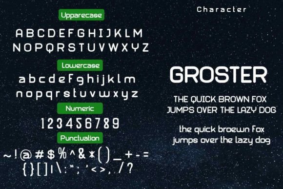 Groster Font PNG with transparent background - Preview 5