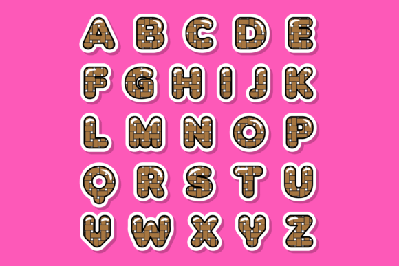 Lattice Font PNG with transparent background - Preview 1