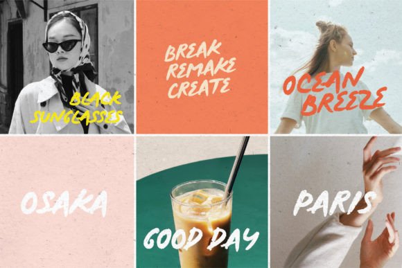 Natural Sunset Font PNG with transparent background - Preview 3