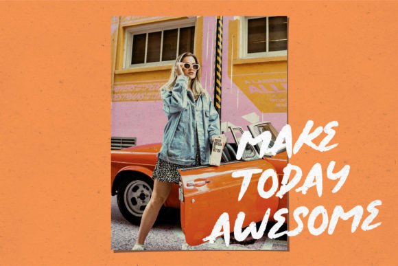 Natural Sunset Font PNG with transparent background - Preview 6