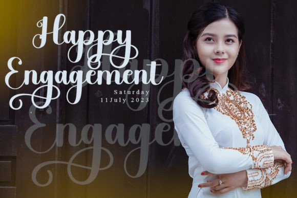 Pretty Vintage Font PNG with transparent background - Preview 1