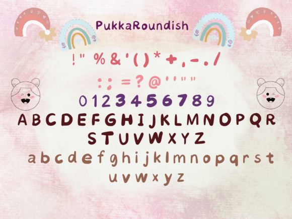 Pukka Roundish Font PNG with transparent background - Preview 2