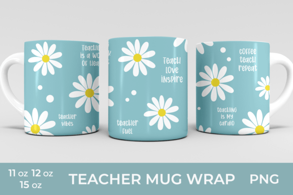 Teacher Sublimation Mug Wrap Oz Oz Graphics