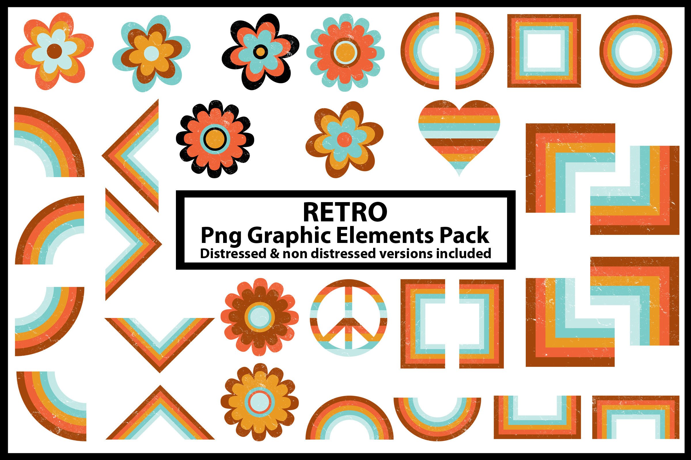 1970s Retro Elements Graphic by Karma Genie · Creative Fabrica