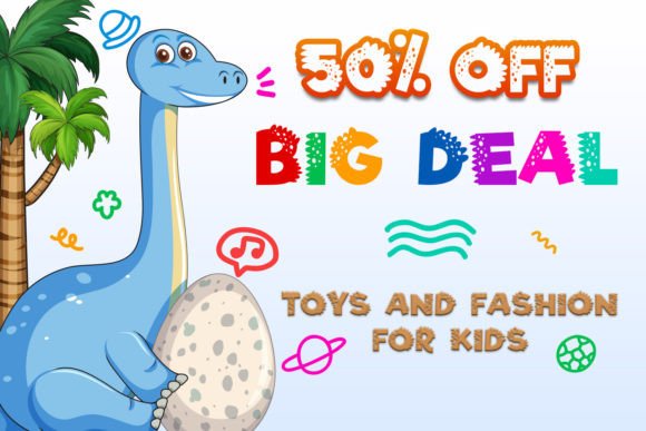 Cute Dinosaur Font PNG with transparent background - Preview 1