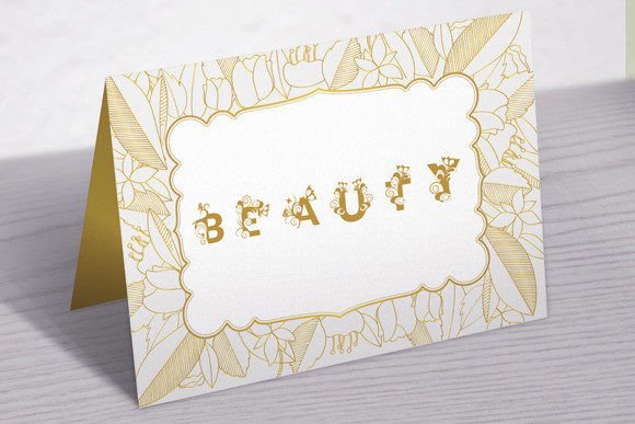 Floral Beauty Font PNG with transparent background - Preview 2